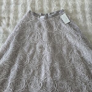 Shabby Apple Dusty Rose 3D Rose Midi Skirt